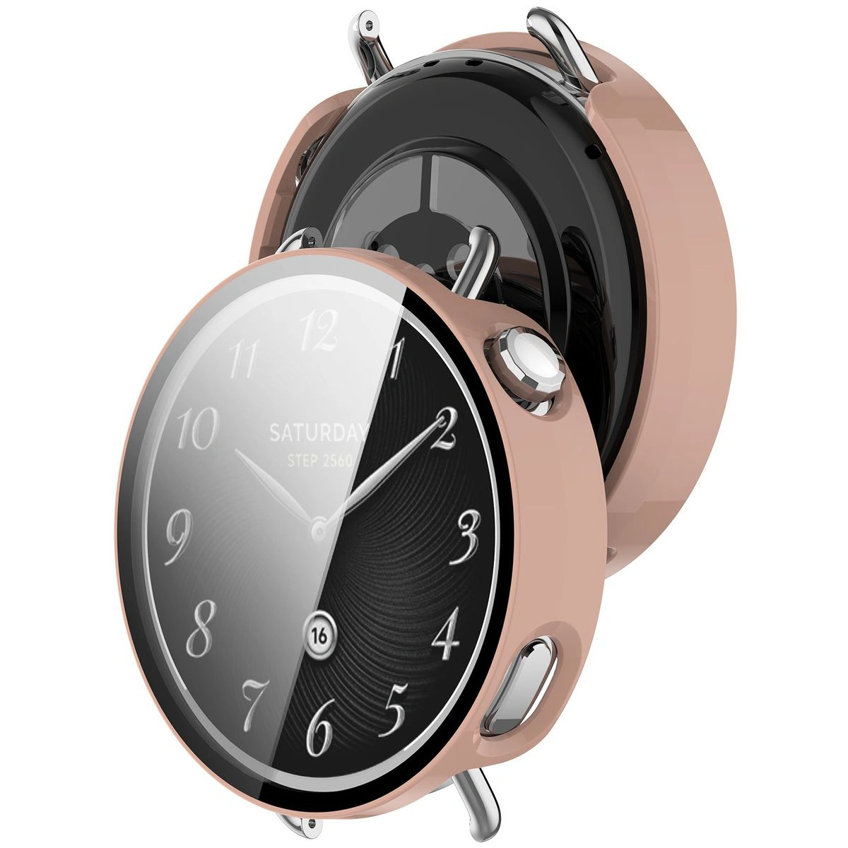 Etui z wbudowanym szkłem Bizon Case Watch Adamo do Xiaomi Watch S4 41 mm